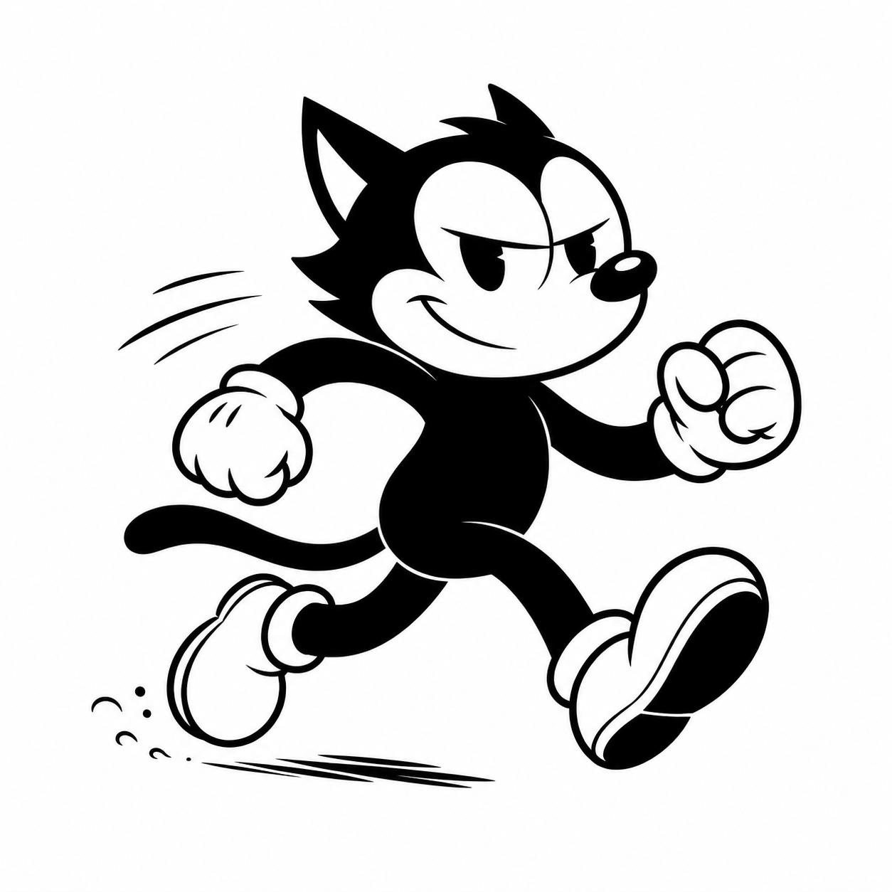 RUN 013 running cat mascot